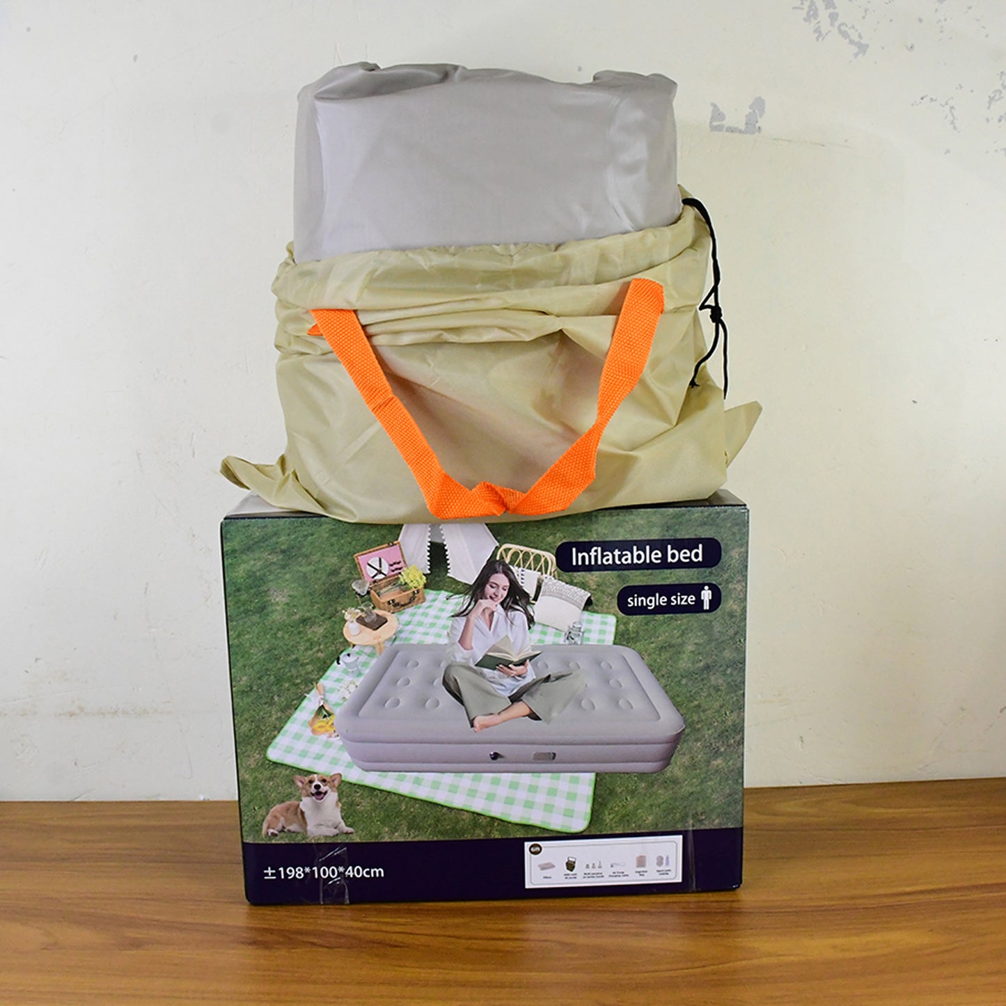 Portable Inflatable Bed Folding Lazy Bed (190x100x40 Cm 1 Pc)