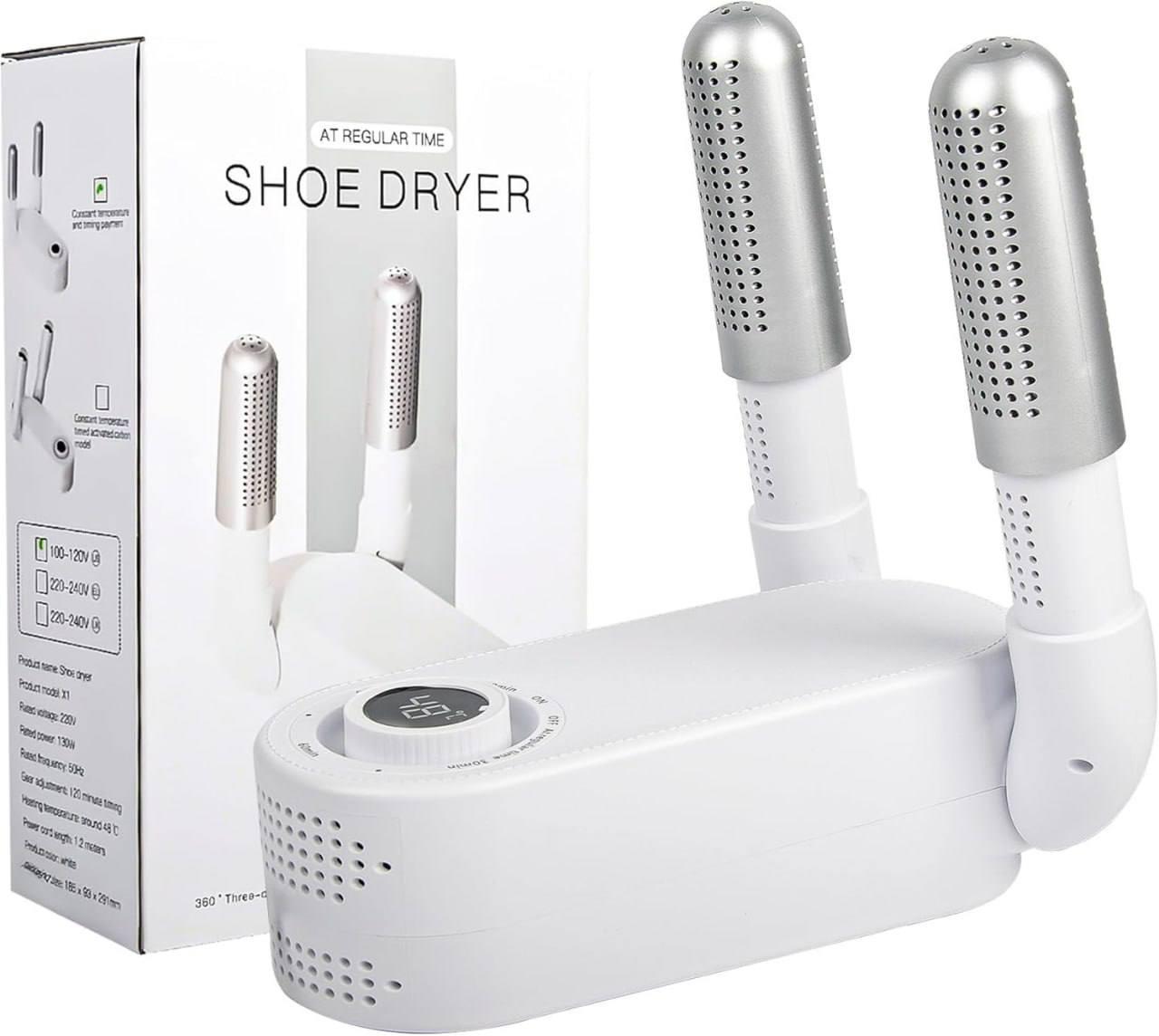 Electric Shoe Dryer & Deodorizer ā Quick Dry + Odor Removal (Adjustable Heat & Timer)