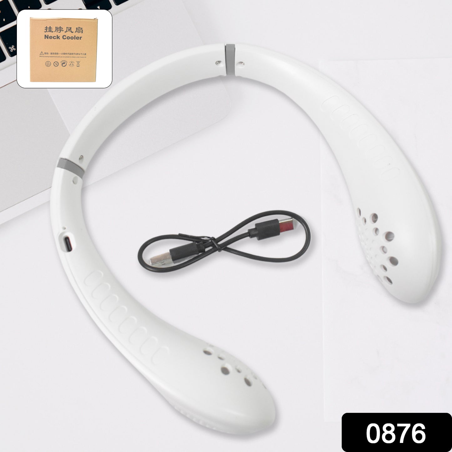 Neck Fan Portable And Wearable Personal Fan Usb Rechargeable Headphone Design Neckband Fan With 3 Speeds Suitable For Outdoor Family Sports Travel