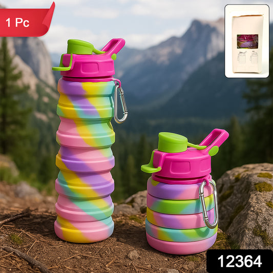 Colorful Collapsible Silicone Water Bottle (1 Pc)