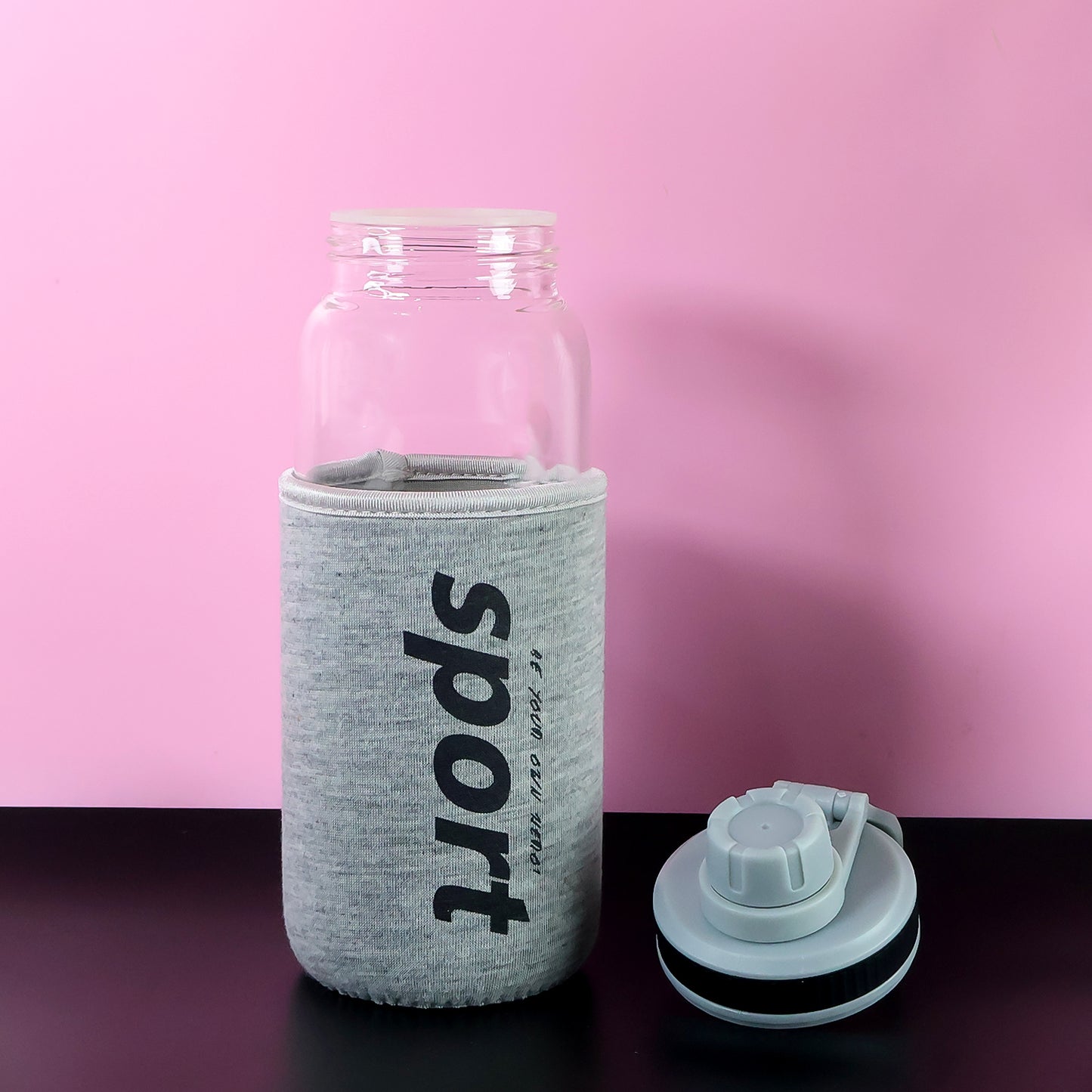 Sports Water Bottle With Protective Sleeve - (1 Pc  700 Ml)