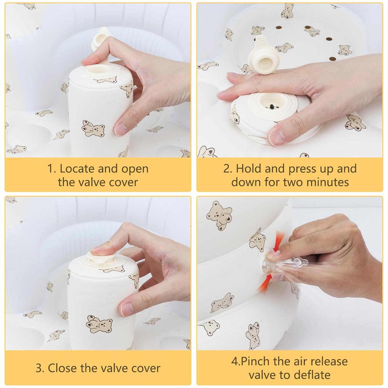 Inflatable Baby Sofa Chair – Soft, Safe & Portable Infant Seat | Ideal for Playtime, Feeding & Photoshoots