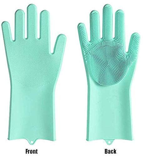 Magic Silicone Dishwashing Gloves | Multi-Purpose Cleaning & Pet Grooming Gloves