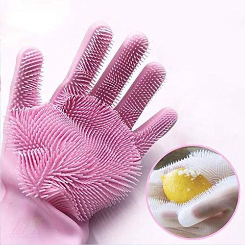Magic Silicone Dishwashing Gloves | Multi-Purpose Cleaning & Pet Grooming Gloves