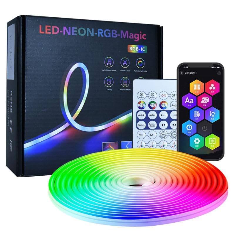 Neon LED Strip Light with App & Remote Control – 5 Meter