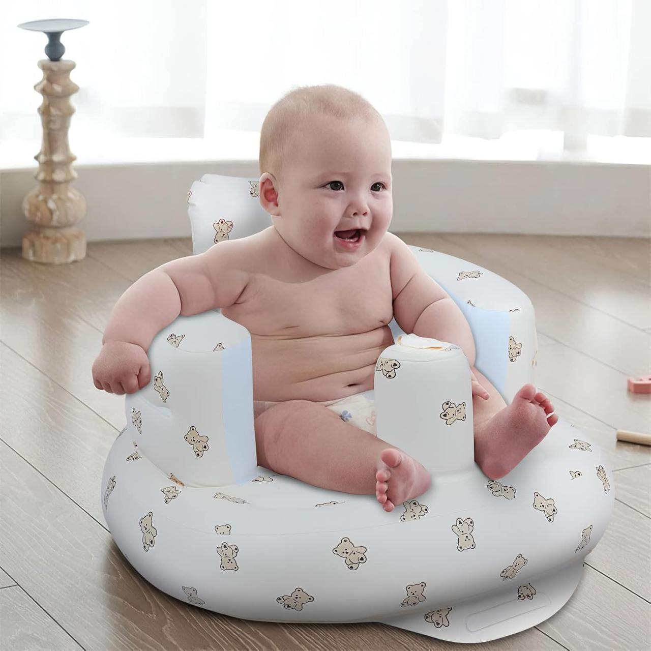 Inflatable Baby Sofa Chair – Soft, Safe & Portable Infant Seat | Ideal for Playtime, Feeding & Photoshoots
