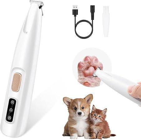 Pet Paw Trimmer | Low-Noise Dog & Cat Paw Hair Clipper | USB Rechargeable Pet Grooming Tool