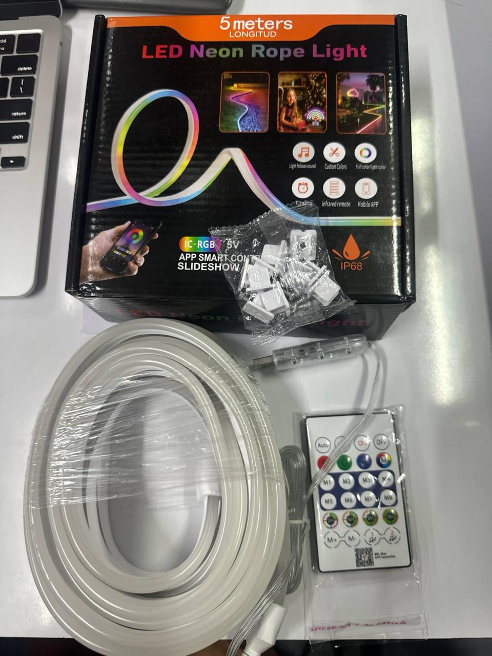 Neon LED Strip Light with App & Remote Control – 5 Meter