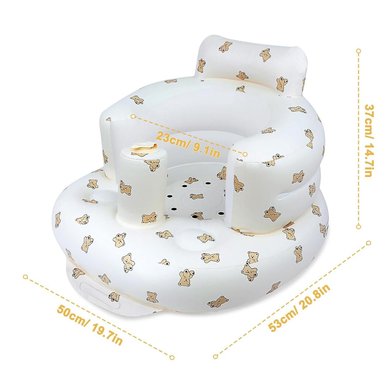 Inflatable Baby Sofa Chair – Soft, Safe & Portable Infant Seat | Ideal for Playtime, Feeding & Photoshoots