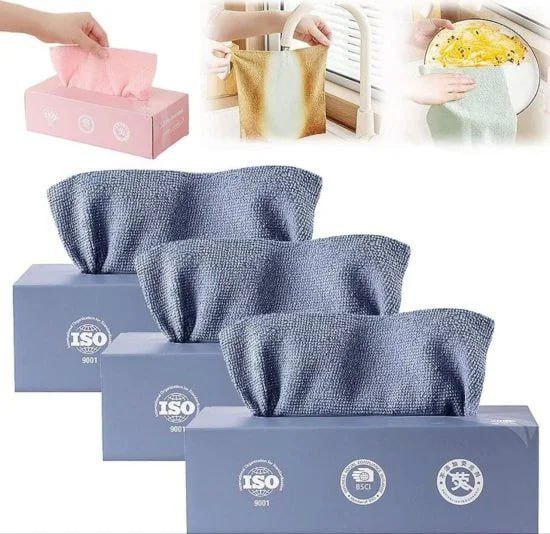 Premium 20 Pcs Microfiber Cleaning Wipes | Reusable, Ultra Absorbent & Multi-Purpose Cloths